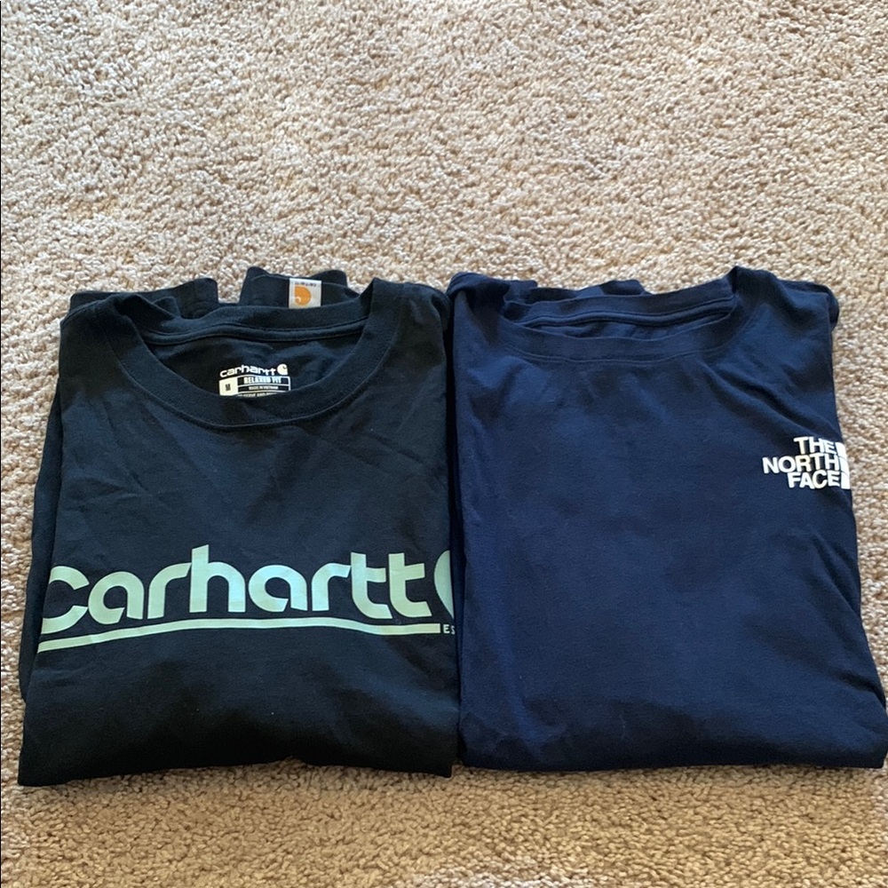 Carhartt & The North Face Long Sleeve shirt bundle